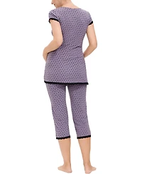 kimi + kai Maternity Luna Nursing 2-Piece Pajama Set