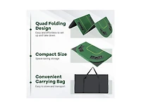 Akiudex 79 x 36 Inch 8-Player Foldable Poker Table Top with Carry Bag and Cup Holders