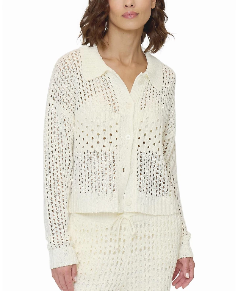 Central Park West Women's Evie Open Stitch Polo