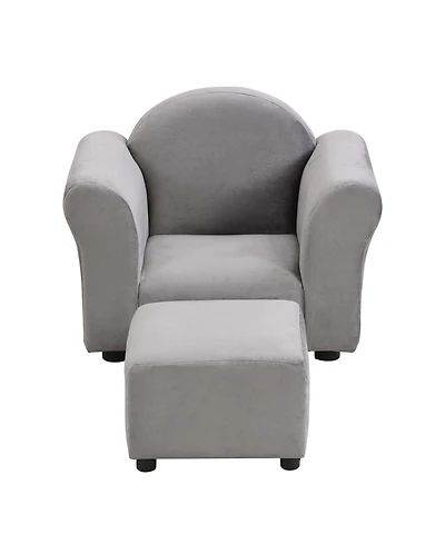 Cesicia Kids Chair, Kids Upholstered Couch with ottoman