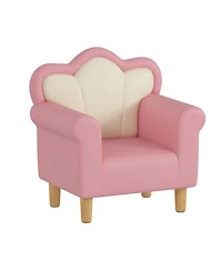 Cesicia Upholstered Kids Sofa, Princess Armchair for Children, Petal Shape Toddler Sofa Chair for Playroom, Children's Bedroom