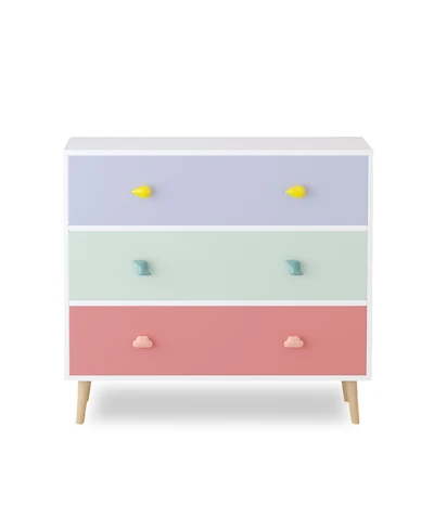 Cesicia Kids 3 Drawer Dresser, Baby Nightstand for Bedroom, Storage Cabinet for Toddler Child