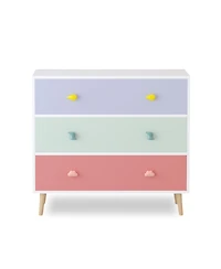 Cesicia Kids 3 Drawer Dresser, Baby Nightstand for Bedroom, Storage Cabinet for Toddler Child