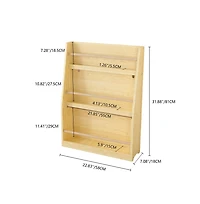 Cesicia 3 Tier Kids Book Shelf, Kids Book Rack, Helps Keep Bedrooms, Playrooms, and Classrooms Organized