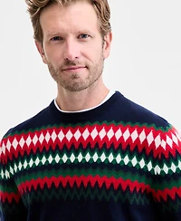 Club Room Men's Fair Isle Crewneck Sweater, Macy's Exclusive