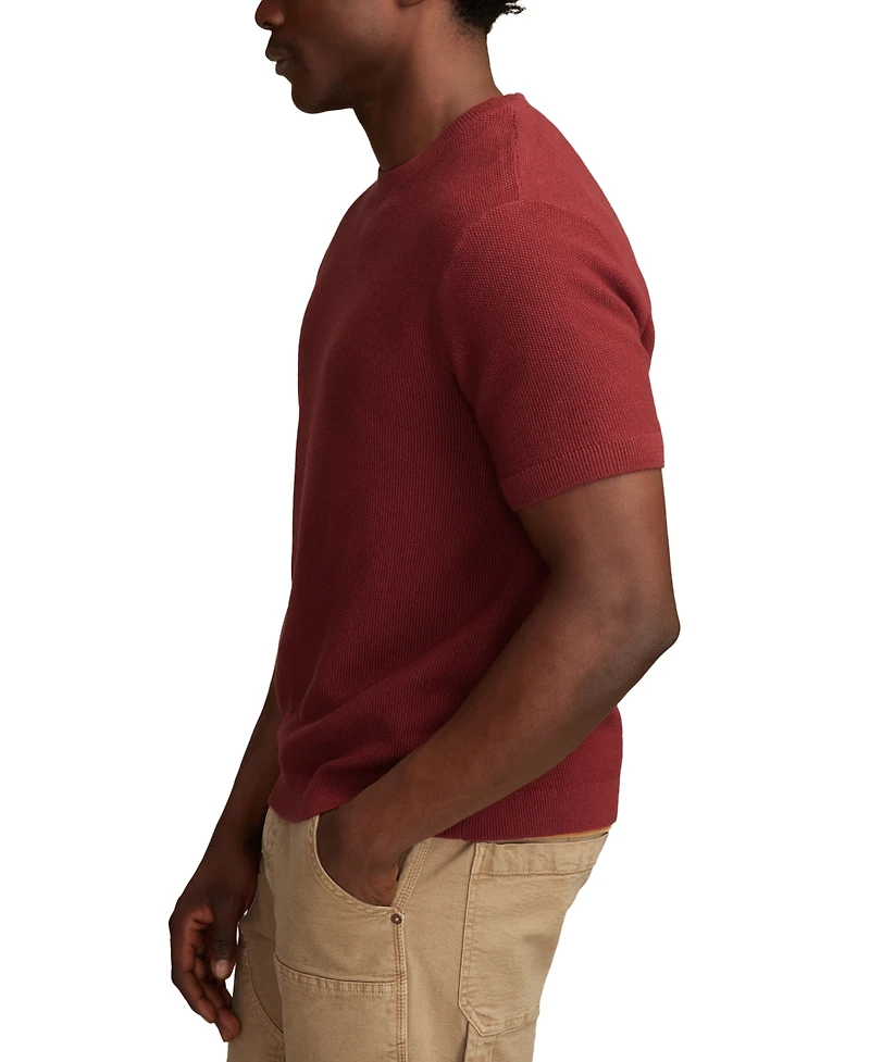 Lucky Brand Men's Short Sleeve Crewneck Sweater