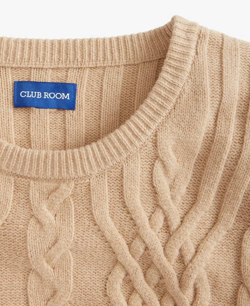 Club Room Men's Mixed Cable-Knit Crewneck Sweater, Macy's Exclusive