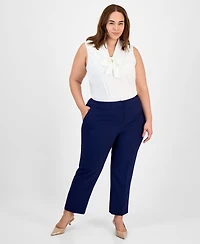 Kasper Plus Straight-Leg Pants