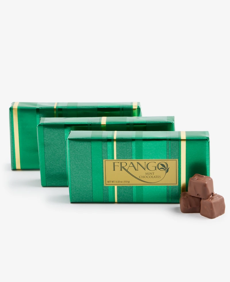 Frango Chocolates 3 Pack Holiday 1/3 Lb Wrapped Mint Milk Chocolates Gift Box, Created for Macy's