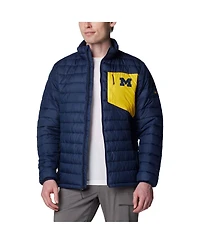 Columbia Men's Navy Michigan Wolverines Double Blitz Omni-Heat Infinity Insulated Full-Zip Jacket