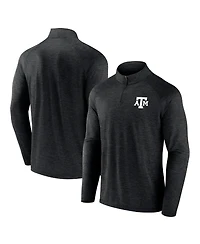Fanatics Men's Charcoal Texas A&M Aggies Primary Logo Raglan Quarter-Zip Hoodie