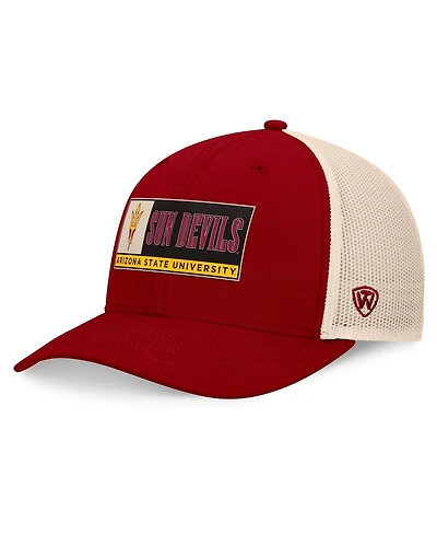 Top of the World Men's Maroon/Natural Arizona State Sun Devils Bennett Trucker Adjustable Hat