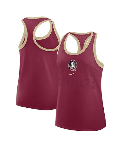 Nike Women's Garnet Florida State Seminoles Primetime Racerback Tri-Blend Tank Top