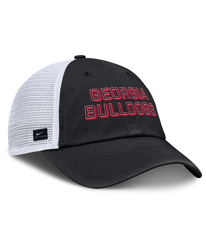 Nike Men's Black Georgia Bulldogs 2025 Gameday On-Field Club Adjustable Trucker Hat