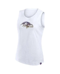 Fanatics Women's White Baltimore Ravens Slub Tank Top