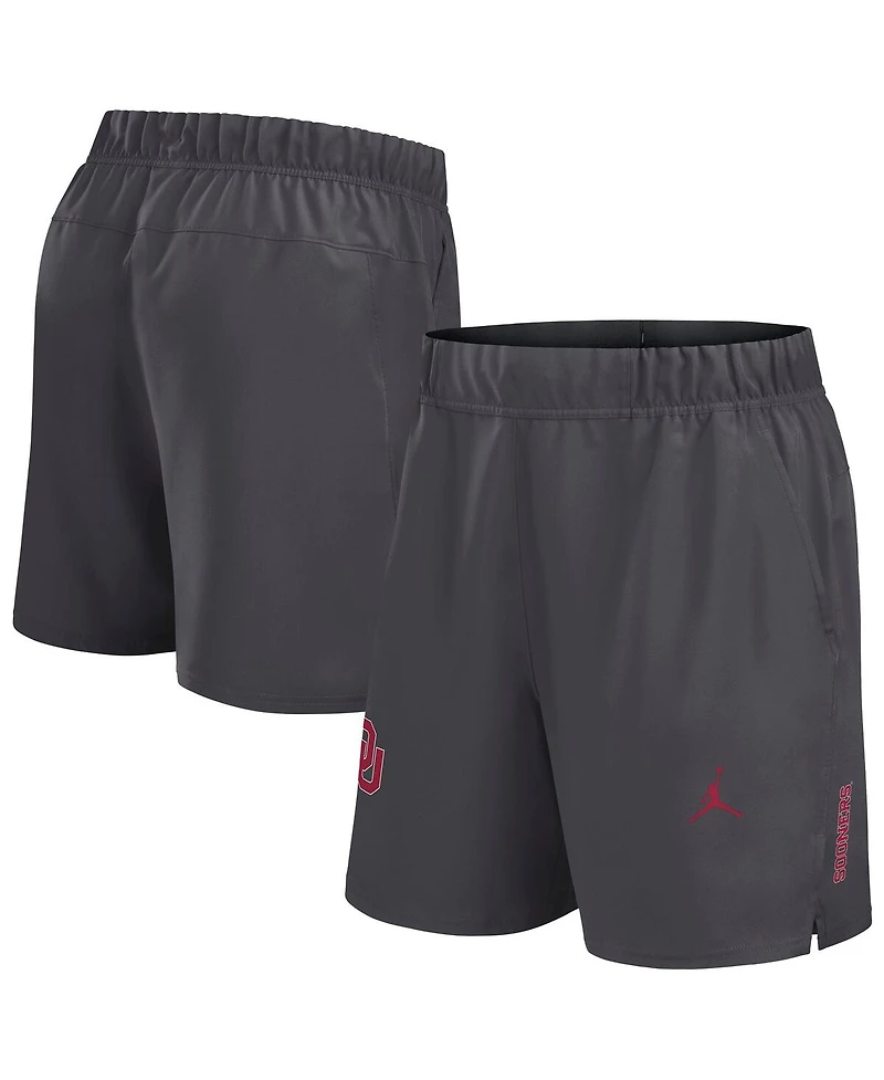 Jordan Men's Gray Oklahoma Sooners Primetime Woven Victory Performance Shorts
