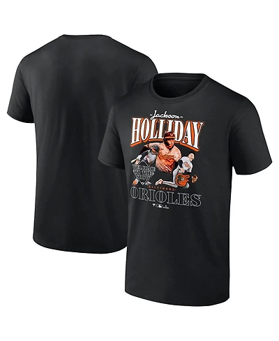 Fanatics Mto Label Men's Jackson Holliday Black Baltimore Orioles Welcome to the Show T-Shirt