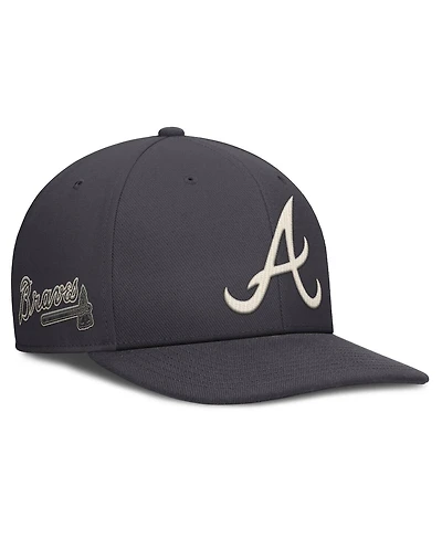 Nike Men's Anthracite Atlanta Braves Statement Pro Snapback Hat