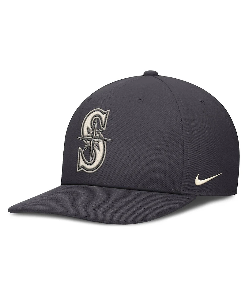 Nike Men's Anthracite Seattle Mariners Statement Pro Snapback Hat
