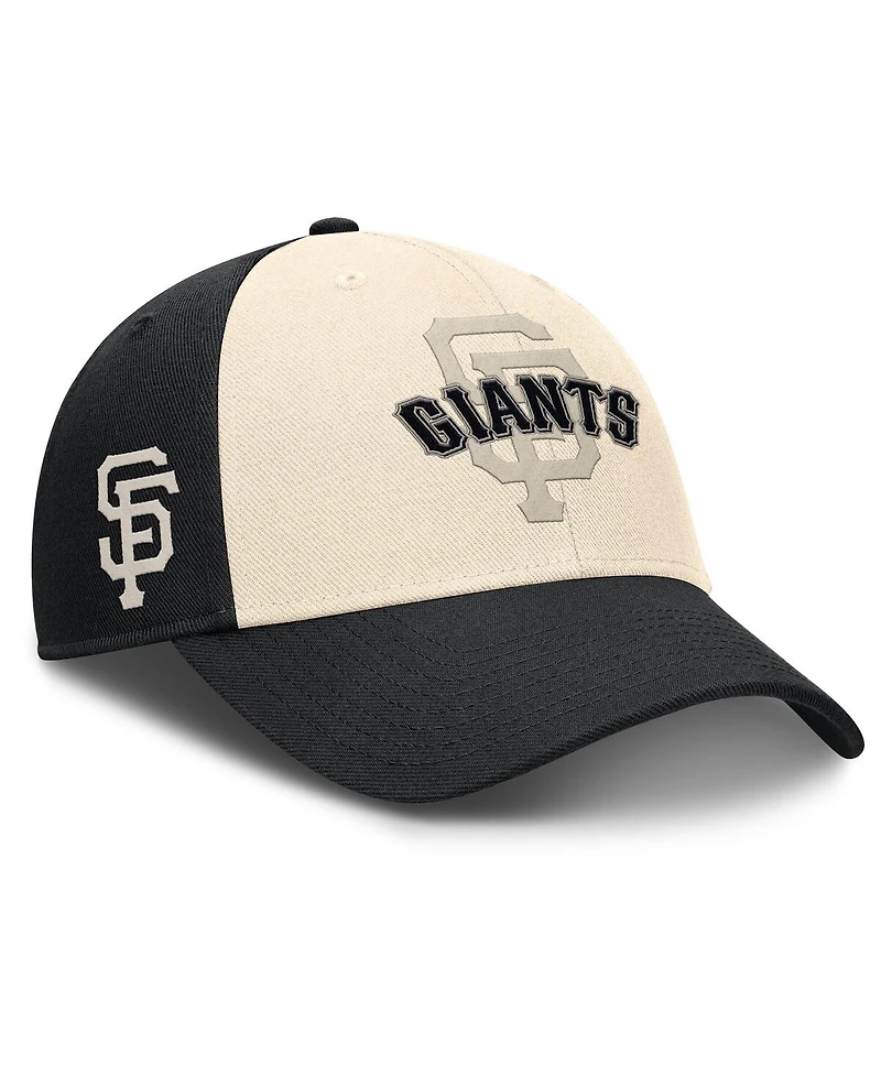 Nike Men's Black/Natural San Francisco Giants Statement Club Performance Adjustable Hat