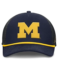 Jordan Men's Navy Michigan Wolverines Rise Primetime Trucker Adjustable Hat