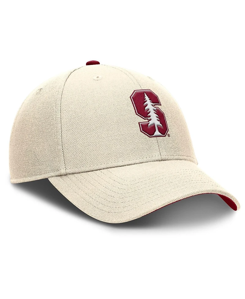 Nike Men's Natural Stanford Cardinal Rise Primetime Performance Trucker Adjustable Hat