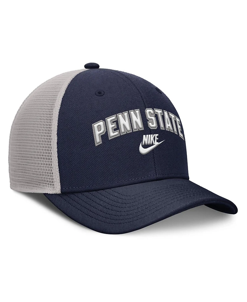 Nike Men's Navy/Gray Penn State Nittany Lions Legacy Arch Rise Performance Trucker Adjustable Hat