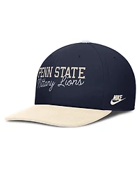 Nike Men's Navy/Cream Penn State Nittany Lions Pro Legacy Script Snapback Hat