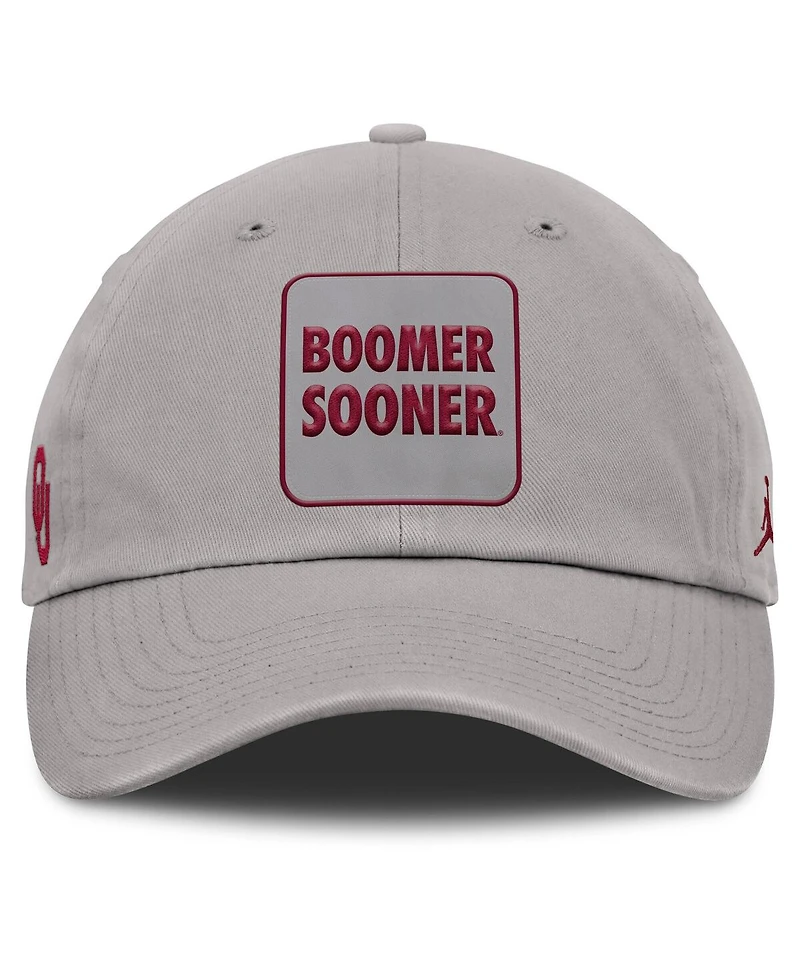 Jordan Men's Gray Oklahoma Sooners Local Club Adjustable Hat