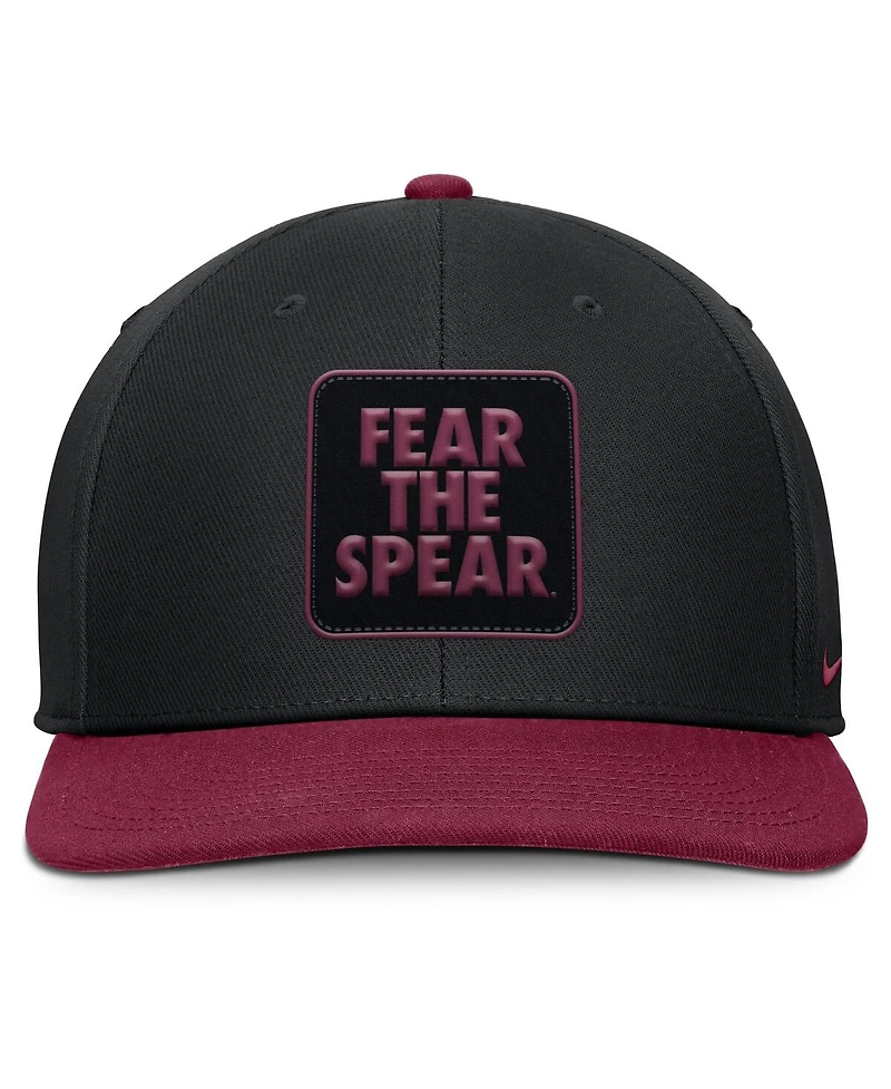 Nike Men's Black/Garnet Florida State Seminoles 2025 Sideline Campus Pro Local Snapback Hat
