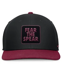 Nike Men's Black/Garnet Florida State Seminoles 2025 Sideline Campus Pro Local Snapback Hat