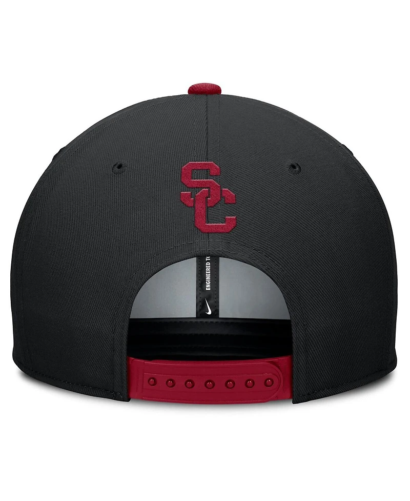 Nike Men's Black/Cardinal Usc Trojans 2025 Sideline Campus Pro Local Snapback Hat