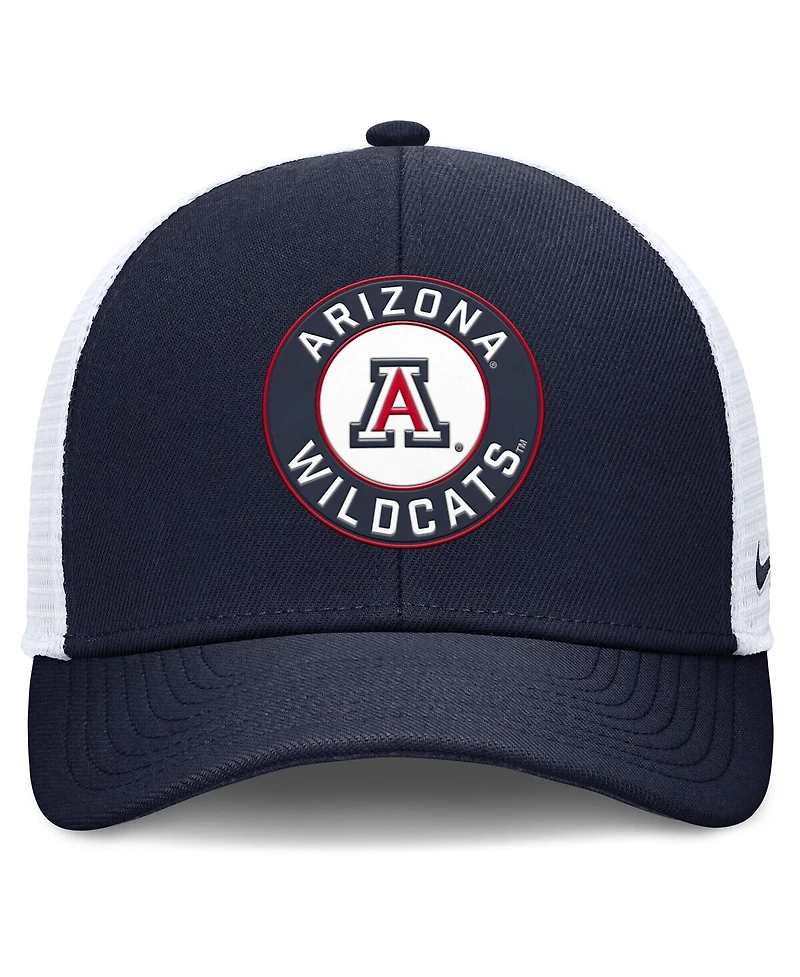 Nike Men's Navy/White Arizona Wildcats Rise Primetime Performance Trucker Adjustable Hat