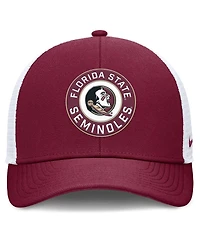 Nike Men's Garnet/White Florida State Seminoles Rise Primetime Performance Trucker Adjustable Hat