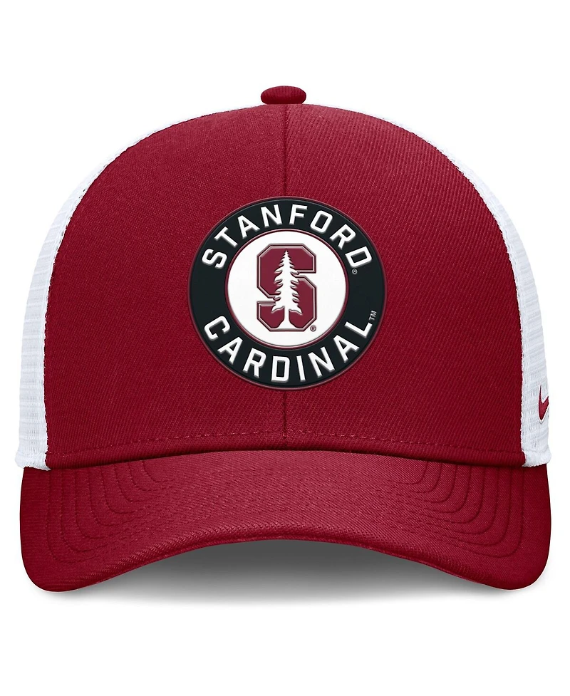 Nike Men's Cardinal/White Stanford Cardinal Rise Primetime Performance Trucker Adjustable Hat