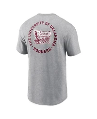 Jordan Men's Heather Gray Oklahoma Sooners Campus 2-Hit T-Shirt