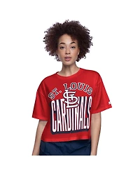 Starter Women's Red St. Louis Cardinals Play the Ball Boxy Cropped T-Shirt