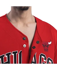 G-iii Sports by Carl Banks Men's Red Chicago Bulls Adaptive Star Player Fashion Baseball Jersey