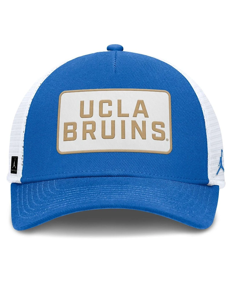 Jordan Men's Blue/White Ucla Bruins 2025 On-Field Rise Patch Trucker Adjustable Hat