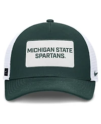 Nike Men's Green/White Michigan State Spartans 2025 On-Field Rise Patch Trucker Adjustable Hat