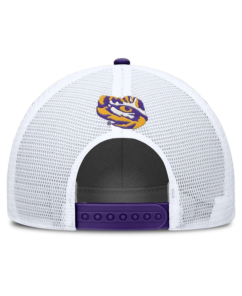 Nike Men's Purple/White Lsu Tigers 2025 On-Field Rise Patch Trucker Adjustable Hat