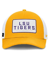 Nike Men's Gold/White Lsu Tigers 2025 On-Field Rise Patch Trucker Adjustable Hat