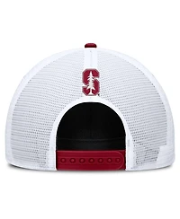Nike Men's Cardinal/White Stanford Cardinal 2025 On-Field Rise Patch Trucker Adjustable Hat