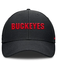 Nike Men's Black Ohio State Buckeyes 2025 On-Field Rise Performance Adjustable Hat