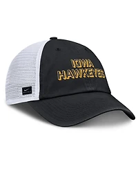 Nike Men's Black Iowa Hawkeyes 2025 Gameday On-Field Club Adjustable Trucker Hat