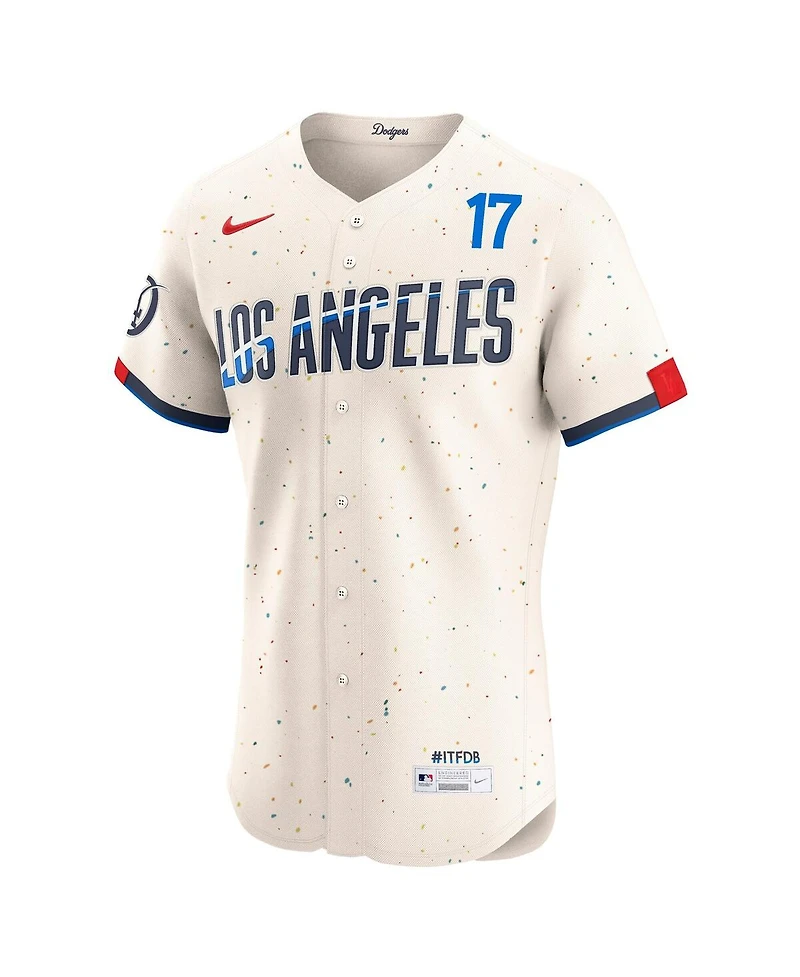 Nike Men's Shohei Ohtani Cream Los Angeles Dodgers City Connect Elite Jersey