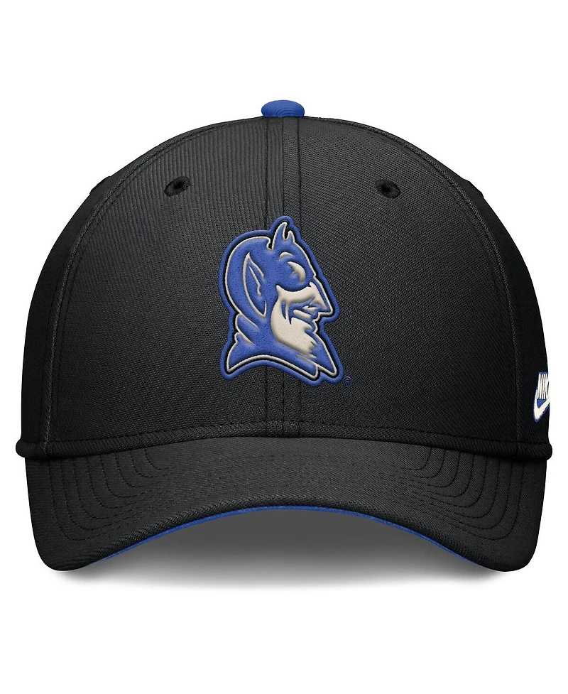 Nike Men's Black Duke Blue Devils Legacy Rise Performance Flex Hat