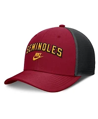 Nike Men's Garnet/Black Florida State Seminoles Legacy Arch Rise Performance Trucker Adjustable Hat