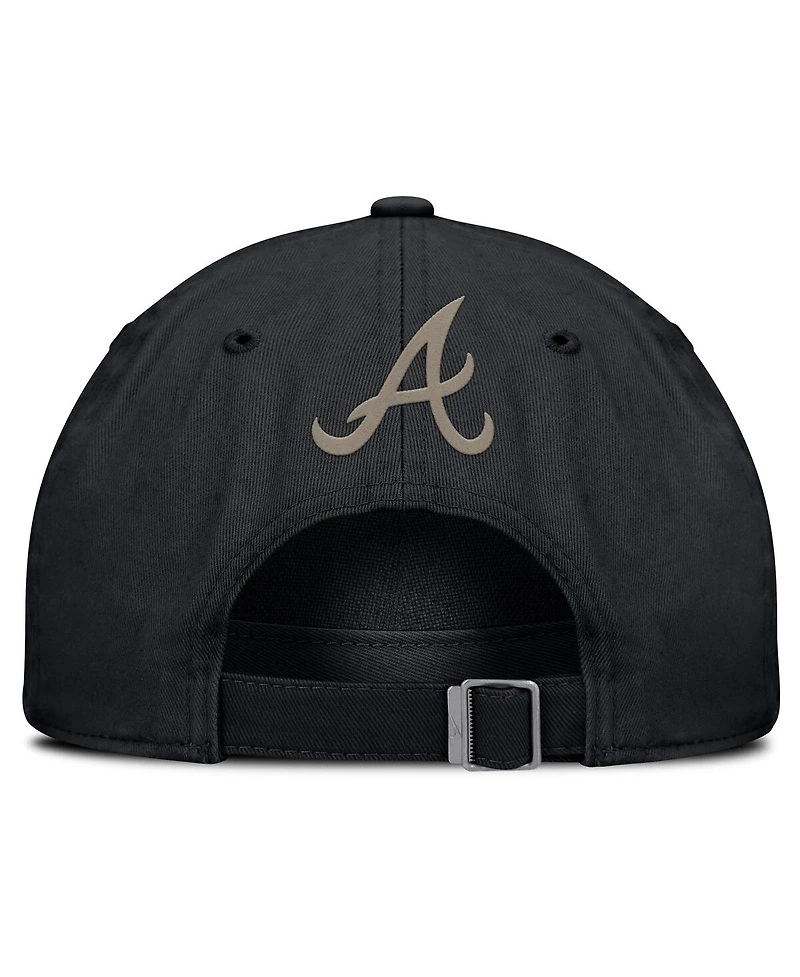 Nike Men's Black Atlanta Braves Camo Pack Club Adjustable Hat