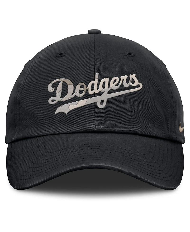 Nike Men's Black Los Angeles Dodgers Camo Pack Club Adjustable Hat